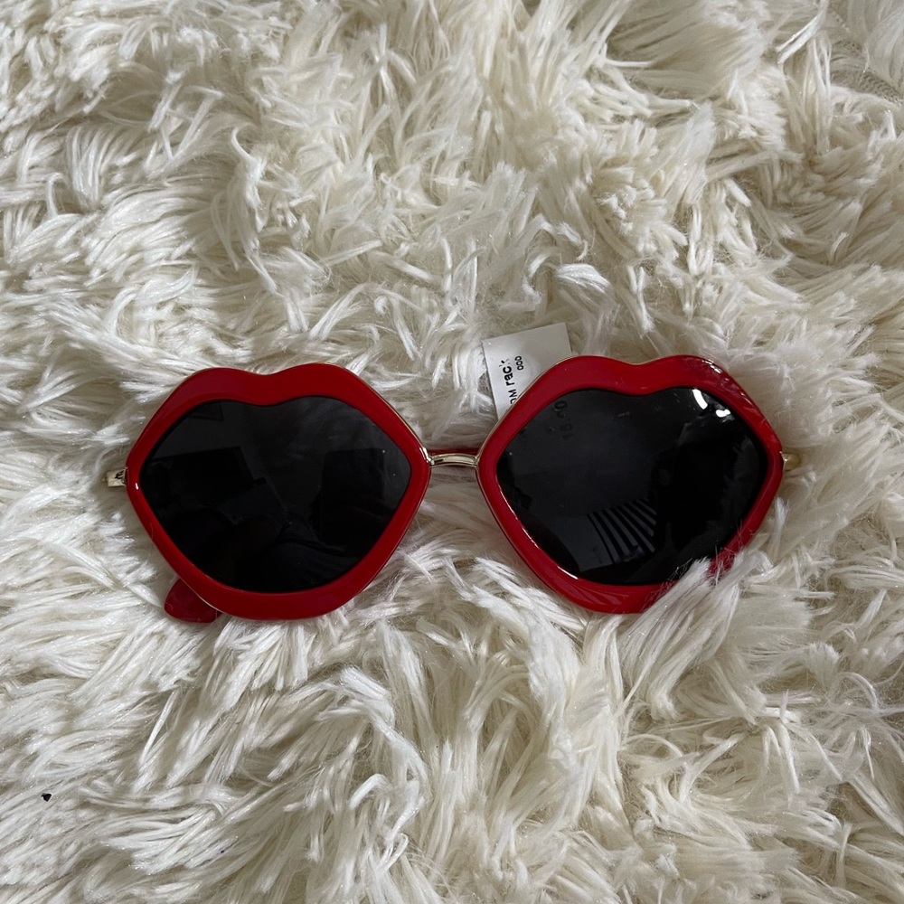 Red lips Norstrom sunglasses